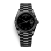 ROLEX OYSTER PERPETUAL DAY/DATE BLACK STAINLESS STEEL WATCH