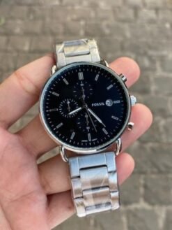 FOSSIL COMMUTER STAINLESS STEEL PREMIUM WATCH SILVER